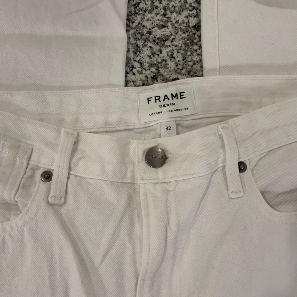 FRAME DENIM Le High White Denin Jeans Sz. 32 - Picture 7 of 12